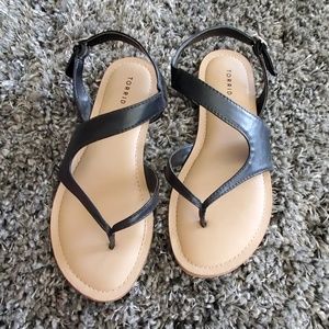 Torrid Black Asymmetrical Sandals Size 9 Wide